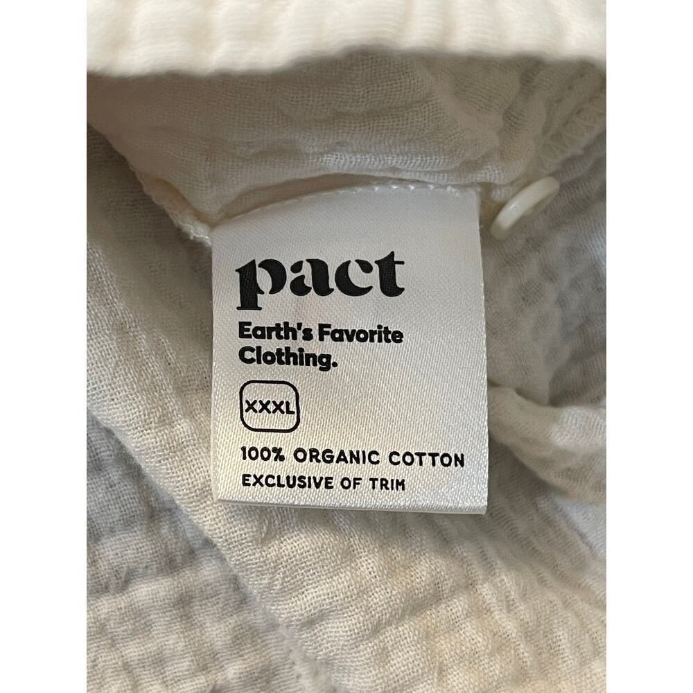 Pact Organic Cotton Coastal Double Gauze Square Neck Cami White Tank Top XXXL - Picture 6 of 6